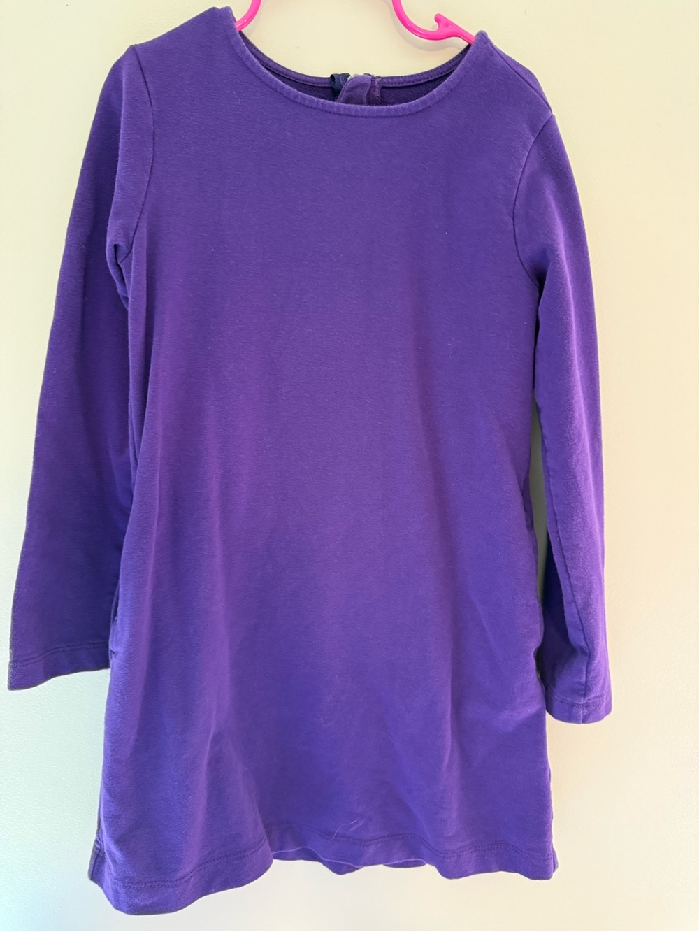 Primary Purple Long Sleeve Tunic Dress for Kids